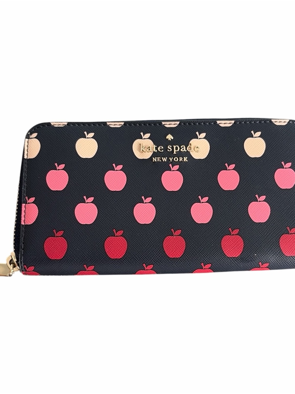kate spade Apple-Print Zip Around Wallet